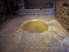 Large Mosaic in Ancient Tomb Uncovered in Greece