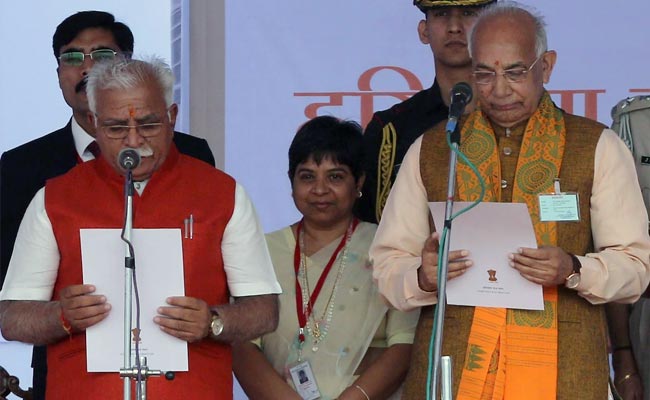 Manohar Lal Khattar Takes Oath as Haryana Chief Minister, PM Modi Present for Swearing-In