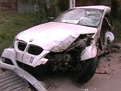 BMW Breaks into Three Pieces in Ludhiana After Hitting Tree