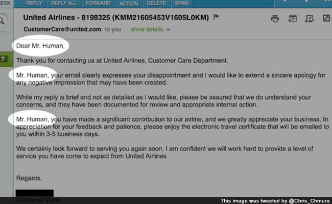 In Copy-Paste Fail, Airline Begins Apology Letter With 'Dear Mr Human'