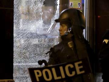 Angry Protesters Yell at Riot Police in St. Louis After the Fatal Shooting of a Black Teenager