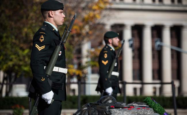 Crowds Gather Ahead of Funeral for Canadian Soldier Killed in Ottawa
