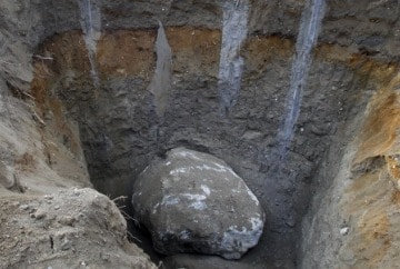 Construction Crew Finds 150-Ton Boulder That's Bigger Than An SUV  