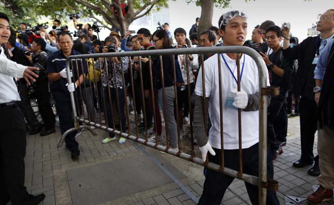 Hong Kong Clears Part of Protest Site, As Students Stand By