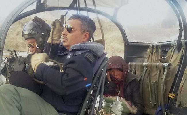 Indian Air Force Rescues Woman, Child in Leh