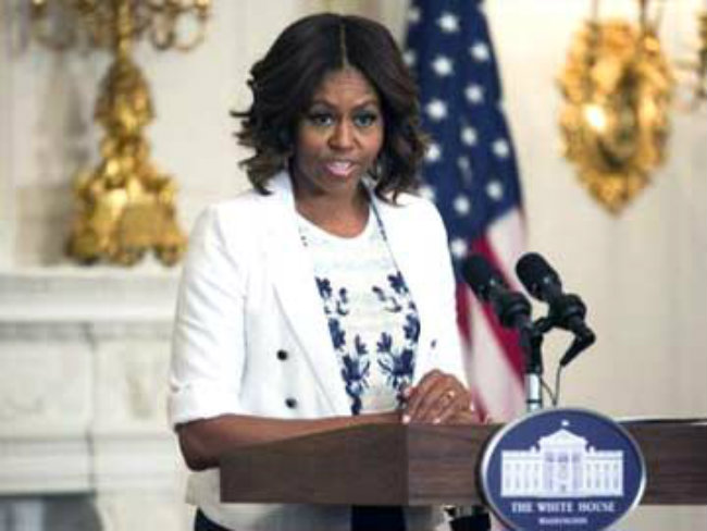 Michelle Obama Attends Princeton Women's Hoops Game 