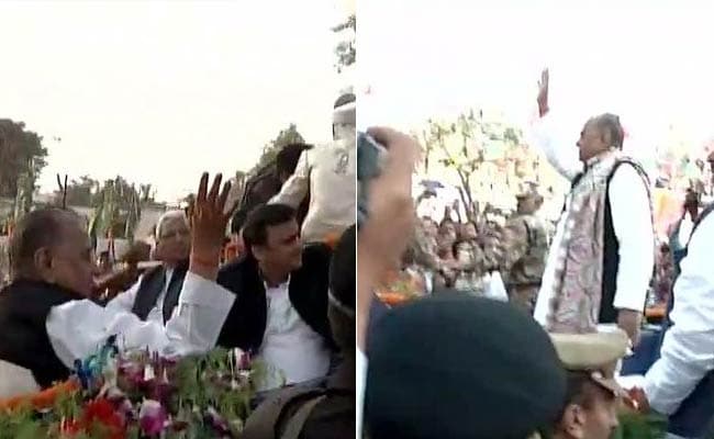 Mulayam Celebrates Birthday with Buggy Ride, 50 Cars, 40 Ministers Follow