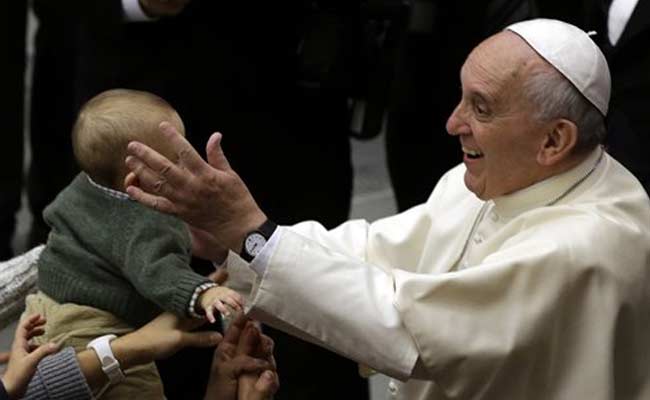 Pope Francis Meets with Autistic Children 