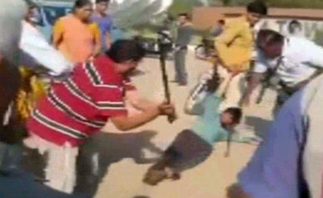 Caught on Camera: Gujarat Law-Maker Thrashes Man Reportedly For Being Drunk