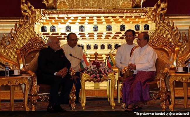 PM Modi Meets Myanmar President Thein Sein