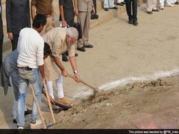 PM Modi With Spade Cleans Assi Ghat in Varanasi PM Modi With Spade Cleans Assi Ghat in Varanasi