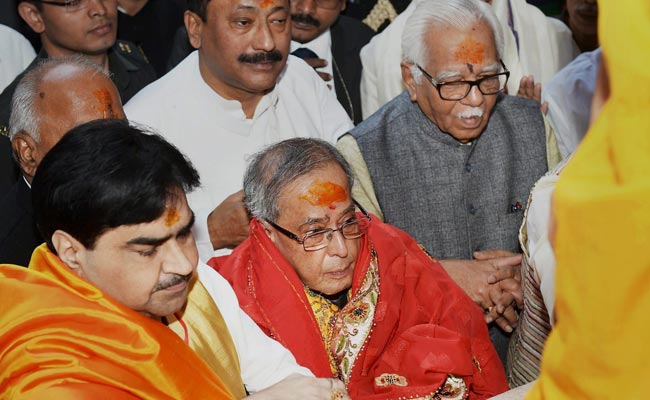 President Pranab Mukherjee Hopes Vrindavan Will be World Centre of Spiritual Enlightenment