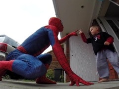 This 5-Year-Old Fighting Cancer Gets Birthday Surprise from 'Spider-Dad'