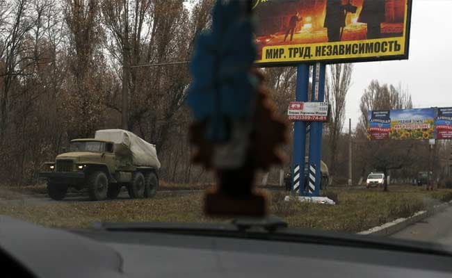 Shelling Rocks Rebel Stronghold Donetsk in East Ukraine