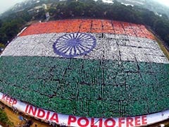 50,000 Set Guinness Record For Largest Human Flag in Chennai