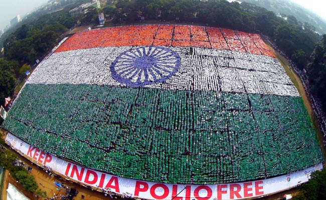 50,000 Set Guinness Record For Largest Human Flag in Chennai