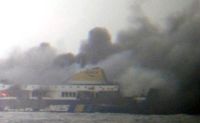 Passengers Plead to be Saved From Burning Ferry Off Greek Island 