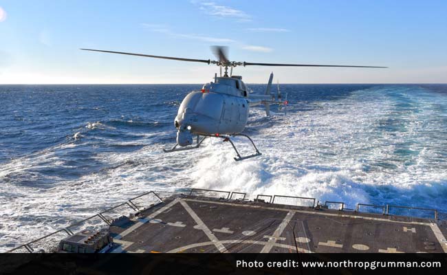US Helicopter Drone Completes First Sea-Based Test Flight