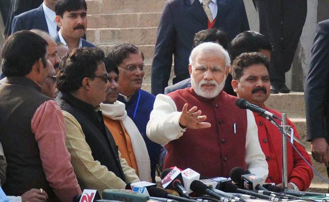 In Varanasi, PM Modi Flags Clean India, Make in India, Railways