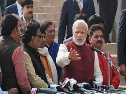 In Varanasi, PM Modi Flags Clean India, Make in India, Railways In Varanasi, PM Modi Flags Clean India, Make in India, Railways