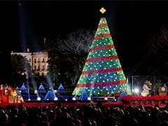 US President Barack Obama Lights The National Christmas Tree