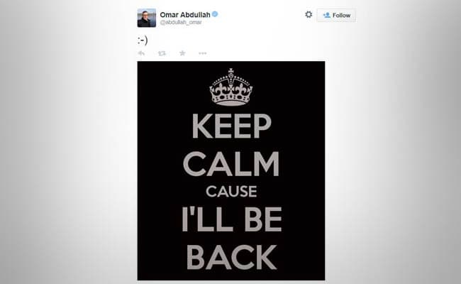 After Defeat, Omar Abdullah Changes Twitter Bio, Posts 'I'll be Back'