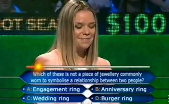 Viral: This Quiz Show Contestant Thinks People Propose With 'Burger Rings'