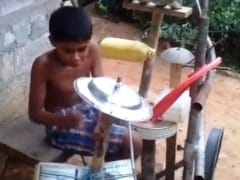 Using Bottles and Plates as Drum Kit, This Child Prodigy Makes Music You Have to Hear