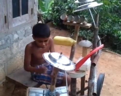 Using Bottles and Plates as Drum Kit, This Child Prodigy Makes Music You Have to Hear