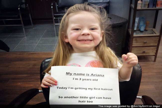 Viral: Three-Year Old Donates Her Hair so That a Sick Girl Could Have It Viral: Three-Year Old Donates Her Hair so That a Sick Girl Could Have It