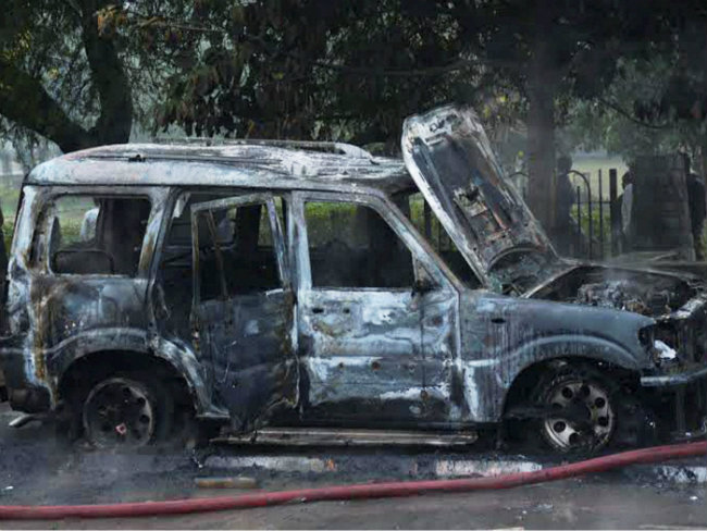 AAP Candidate's Car Torched as Partymen Clash With BJP Workers