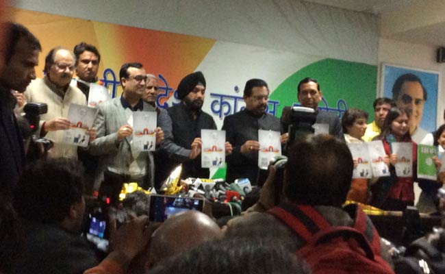 With Promises of Cheap Power and Cyber Cafes with Wi-Fi, Congress Releases Manifesto for Delhi Polls