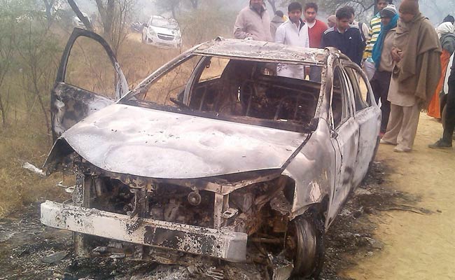 Charred Bodies of 4 Delhi Men Found Inside Car in Haryana