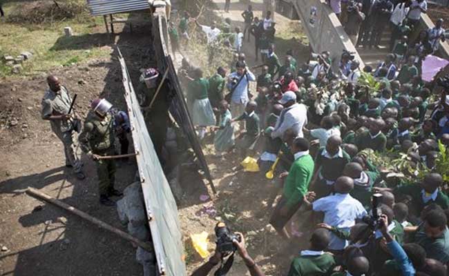 Police Tear-Gas School Kids Demonstrating Over Playground in Kenya