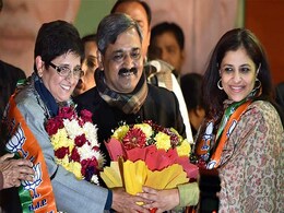 After Colossal Defeat, BJP's Shazia Ilmi Meets Kiran Bedi After Colossal Defeat, BJP's Shazia Ilmi Meets Kiran Bedi