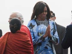 When in India... Michelle Obama Lands in Indian Designer's Clothes