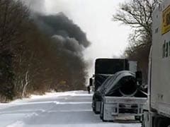Massive Pile-up in Michigan, Vehicles on Fire