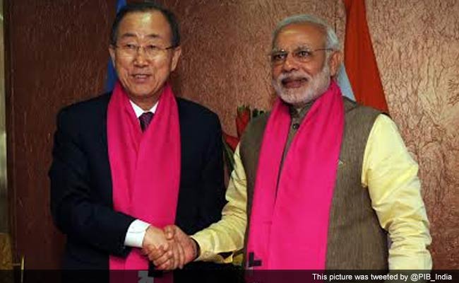 PM Narendra Modi Discusses Climate Change, Clean Energy with UN Chief Ban Ki-moon