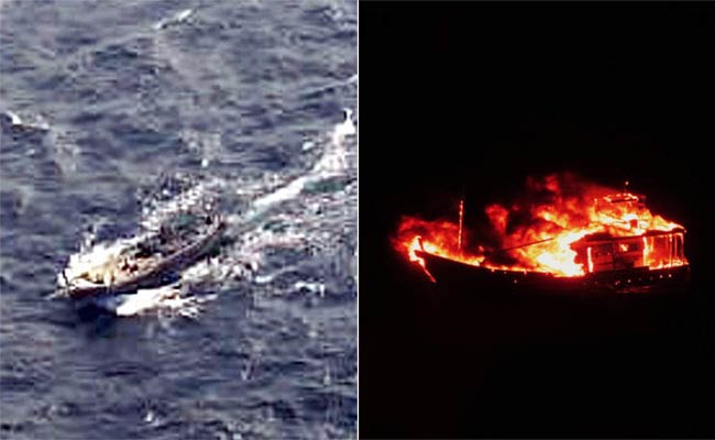Pakistani Boat With Explosives Blows Up Off Gujarat Coast, Says Government