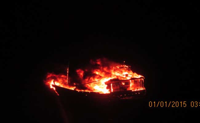 Pakistani Boat Blows Itself Up at Sea Off Porbandar