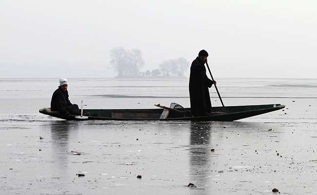 Srinagar at Minus 5.4, Dal Lake Freezes Over