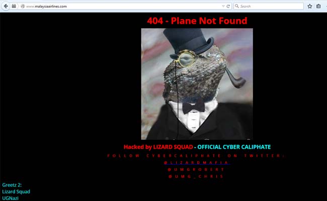 Malaysia Airlines Website Hacked by Group 'Cyber Caliphate'