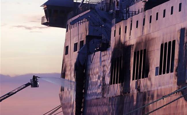 Fierce Heat on Charred Greek Ferry Slows Search for Bodies