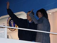US President Barack Obama Leaves for India with Wife Michelle