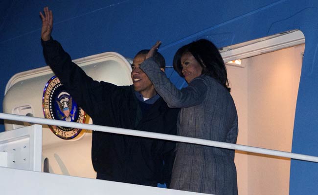 US President Barack Obama Leaves for India with Wife Michelle