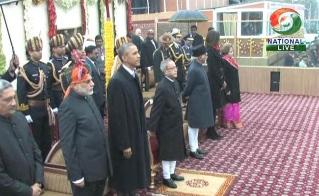 Cheers From Crowd as PM, President Obama Arrive for Republic Day Parade