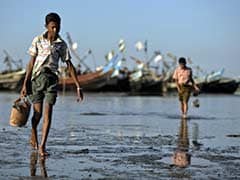 Banned From Boats In Myanmar, Rohingya Fish On Rafts Of Junk