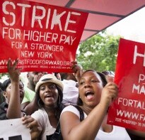 Fast-Food Workers in NYC Stage Strikes, Rallies