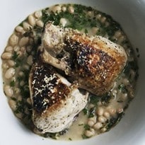 Nigel Slater's chicken with haricot beans and lemon recipe 