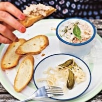 Pork Rillettes With Toast and Cornichons